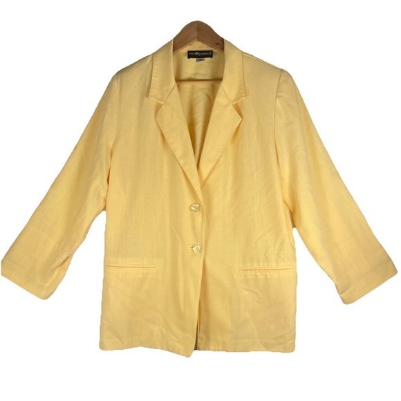 Vtg Sag Harbor Sz 14P Blazer Academia Preppy 80s 90s Bright Boho Retro Cottage - Picture 3 of 16